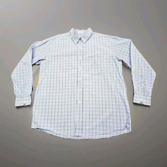 Onward Reserve Shirt Mens XL Blue Plaid Button Down Tailored Fit Long Sleeve - Picture 1 of 16